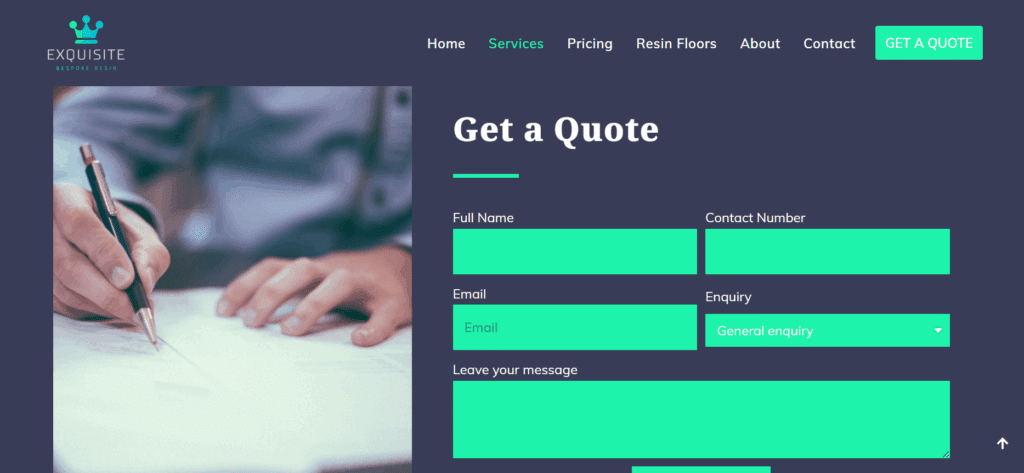 Exquisite Resin Website build